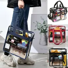 Женские Большие хозяйственные сумки ПВХ прозрачная Желейная сумка через плечо Дамская многослойная сумочка Сумочка Сумки через плечо