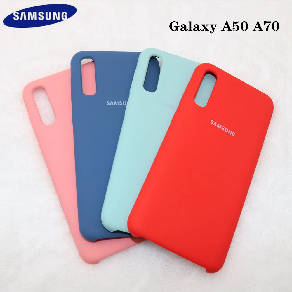 Original Samsung Galaxy A50 Liquid Silicone Case Soft Silky Shell Cover For a50 a70 2019 A505 A505F SM-A505F 6.4'' | Мобильные