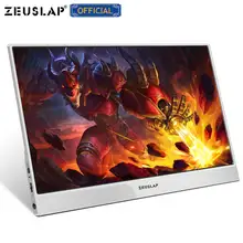 ZEUSLAP cienki monitor 15.6 rodzaj usb c HDMI-kompatybilny z laptopem, telefonem, konsolą xbox, przełącznikiem i ps4 przenośny wyświetlacz lcd 1080p monitor gamingowy