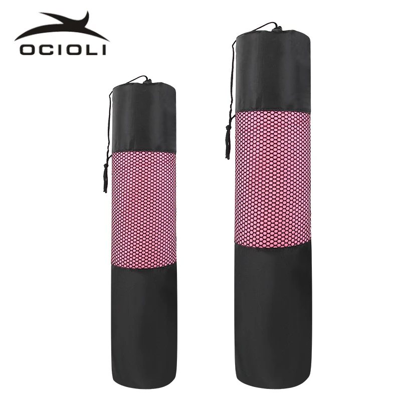 Черный рюкзак для йоги сумка коврика водонепроницаемый нейлоновая переноска