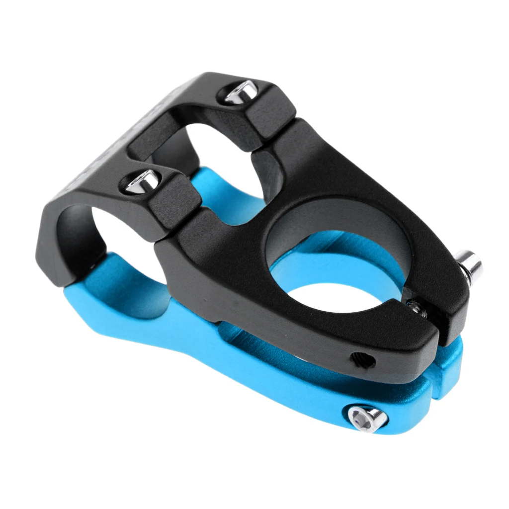 Black Blue Алюминий-7 ° 28,6 мм/31,8x45 мм MTB дорожный вынос руля велосипеда ствол стержня велосипеда - Цвет: Black Blue