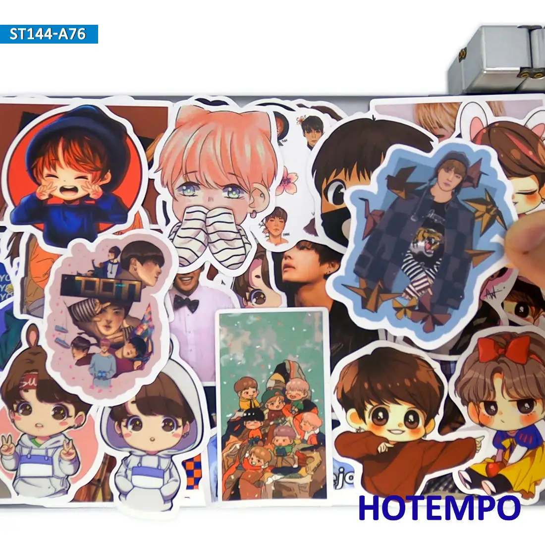 

75pcs Korea Boy Team Cute Fashion Kpop Stickers for Girls Fans DIY Stationery Diary Scrapbook Phone Laptop Case Decals Stickers