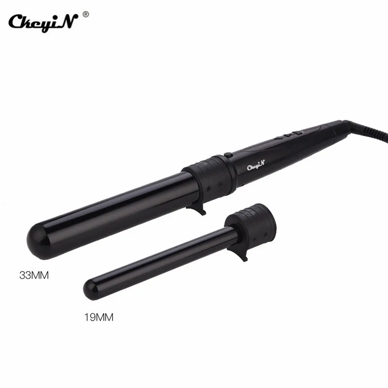 Ckeyin Curling Iron Hair Curler 9-32MM Professional Curl Irons 0.35 to 1.25 Inch Ceramic Styling Tools Hair Tong Exchangeable 45 - Цвет: HS003HE and B