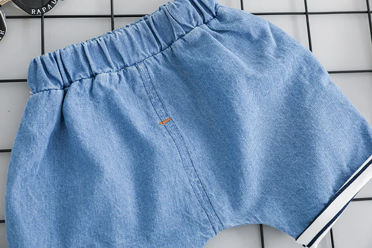 Baby Boys Clothing Sets Cute Summer Rocket T-Shirt Toddler Clothes Suit for Kids Outfits Denim Shorts Outfit Infant Boy Clothes (22)