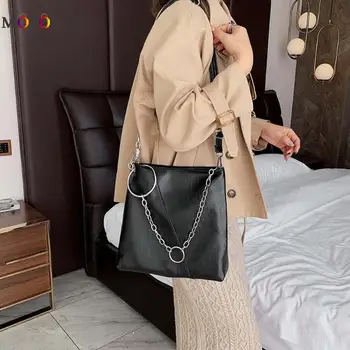 

Fashion Women Crossbody Bag PU Leather Solid Color Chain Classic Shoulder Messenger Bags torebki damskie