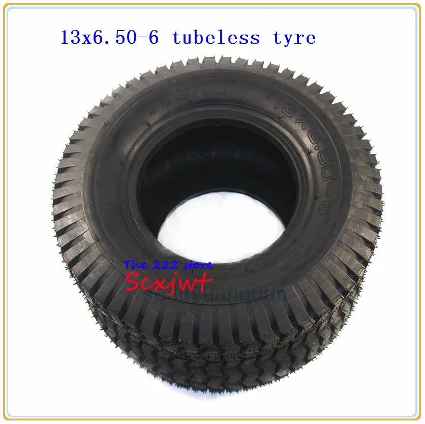 13 inch Vacuum Widening tire 13X6.50-6 inch tubeless tyres fits for Tourist Vehicle Four-wheel Beach Car ATV Go-kart wheel