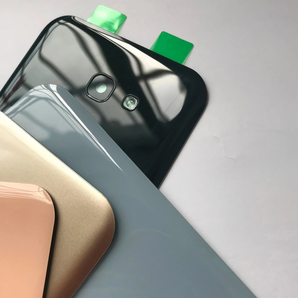 Для Samsung Galaxy A3 a320 A320F A320Y стеклянные Чехлы для мобильных телефонов задняя крышка батарейного отсека с объективом камеры+ клей
