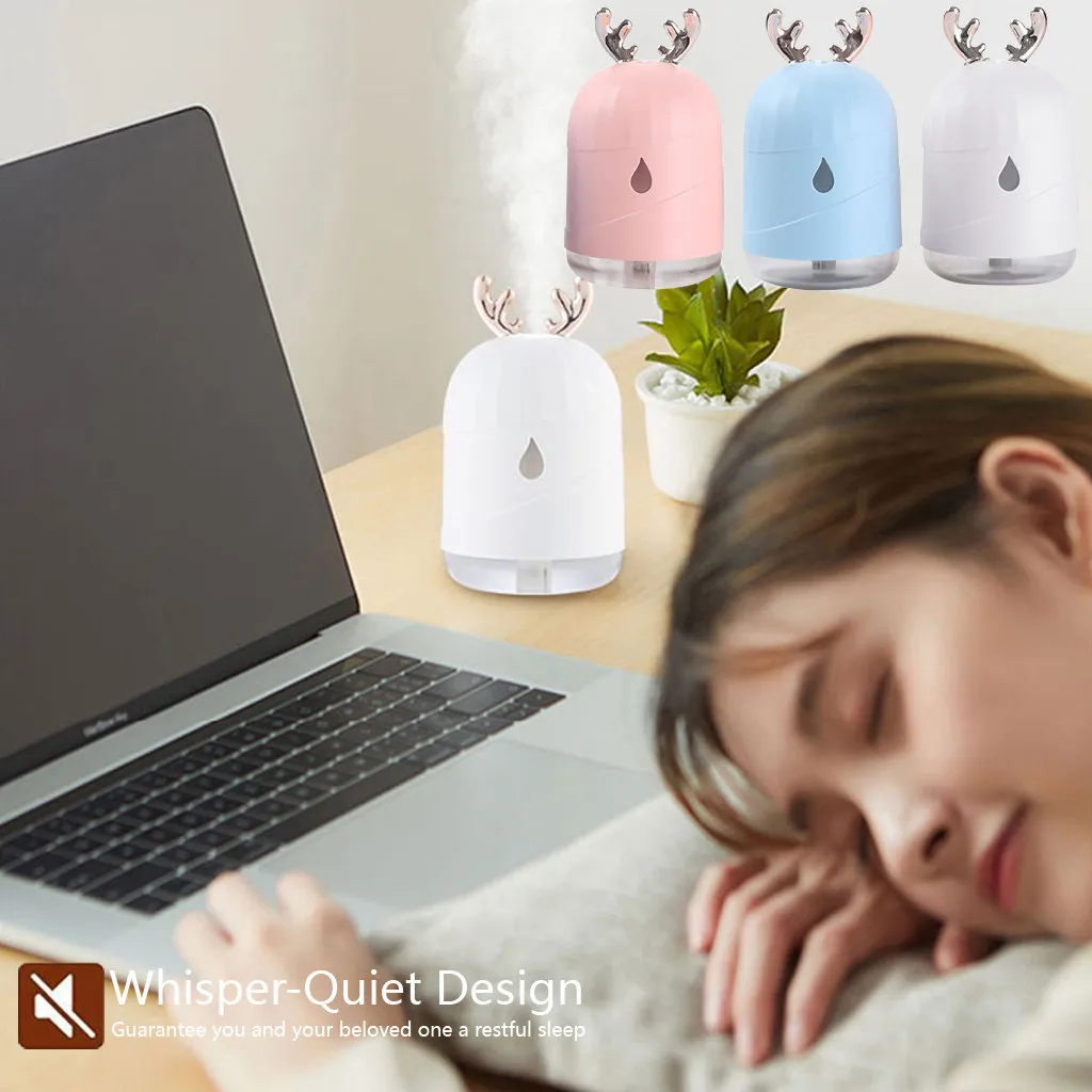 USB спрей с рисунком олененка, арома-диффузор, увлажнитель воздуха, ароматерапия, очиститель воздуха, мини Fogger, автомобильные увлажнители, домашний автомобильный Декор