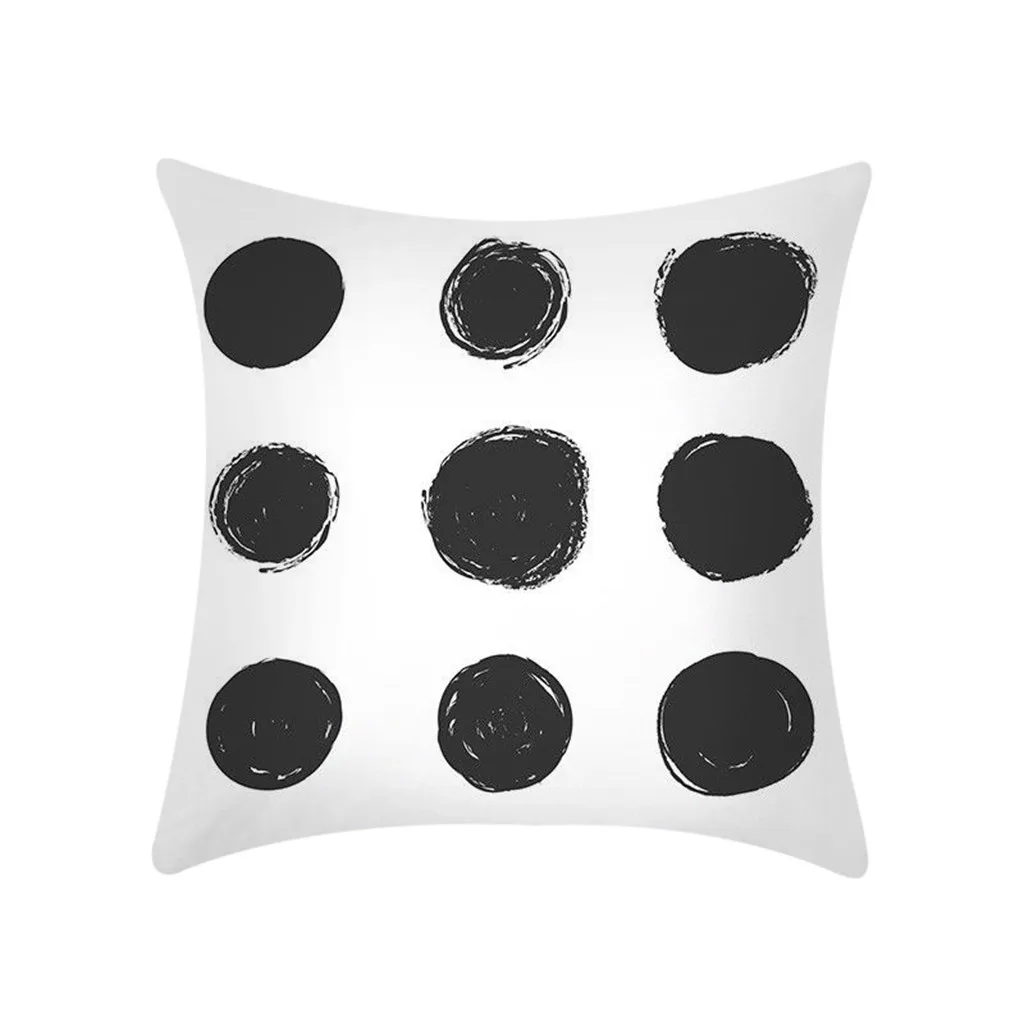 45 см* 45 см Черный и белый геометрический декоративная подушка чехол s полиэстер Подушка Чехол рисунок, рисунок в полоску, геометрический рисунок, рисунок с Подушка Чехол L0724