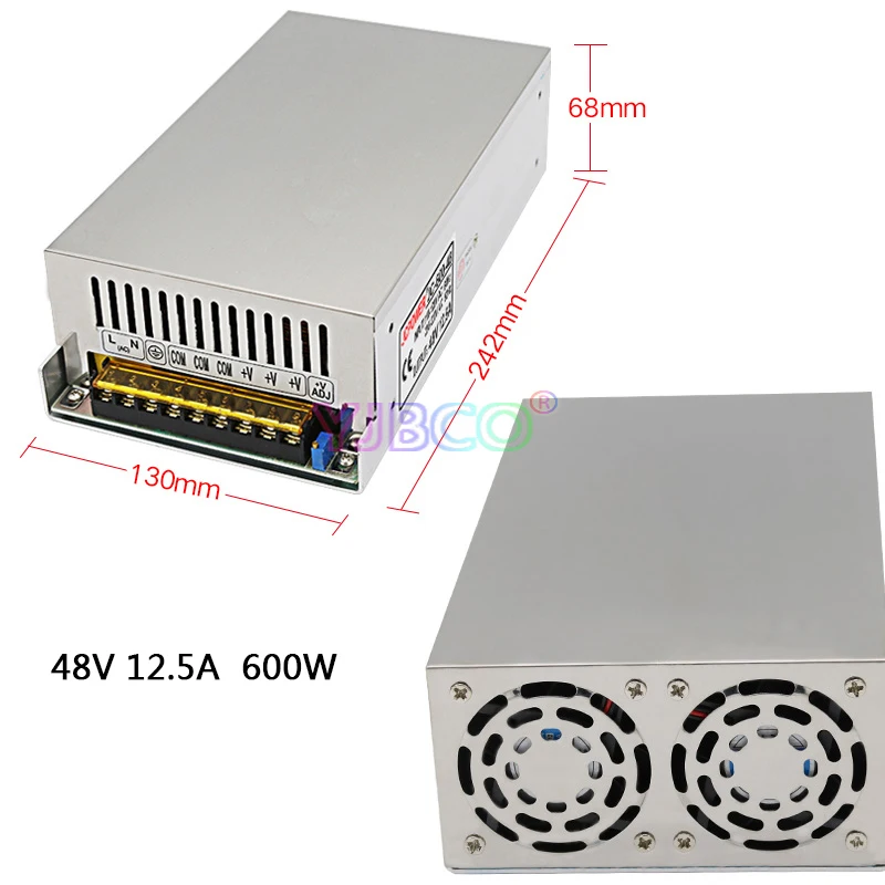 

Regulated Switching Power Supply DC48V 3A/5A/7.5/10A/12.5A/15A Swich Driver Transformer D48v For LED Strip Light CNC