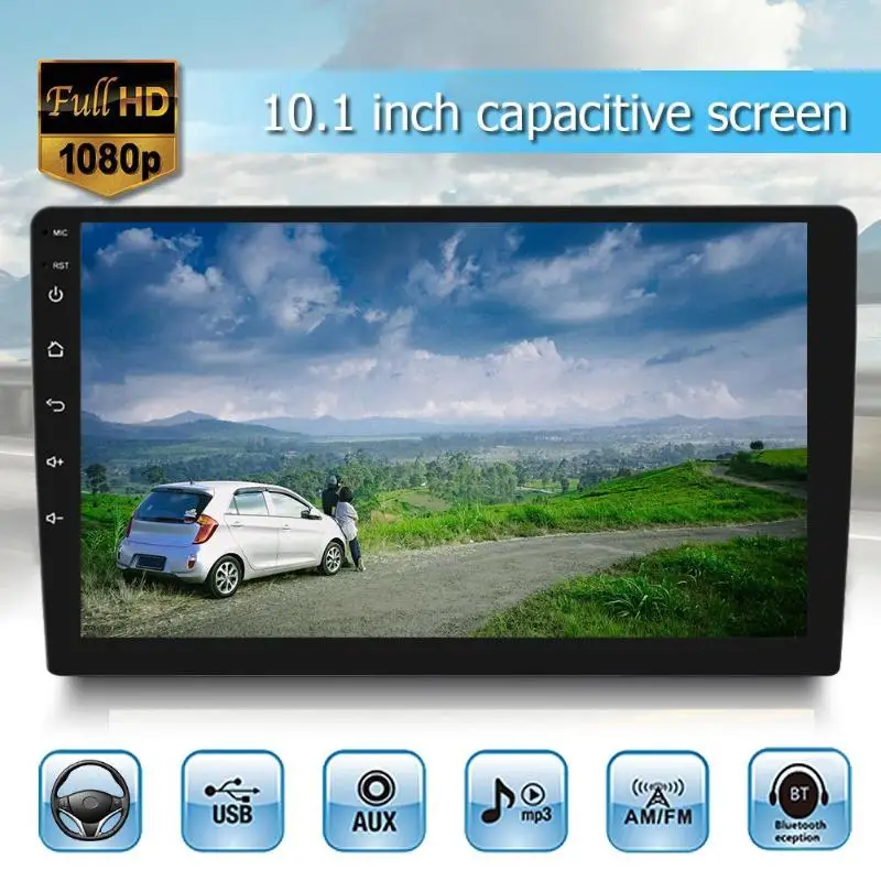 10101 2 DIN 10,1 дюймовый сенсорный экран Android 8,1 автомобильный стерео gps FM MP5 плеер