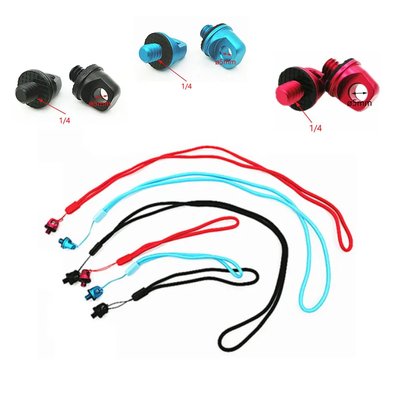 

10 шт. 1/4 "ремешок винт ручной резьбы подъемное кольцо аксессуары для камеры движения с отверстием для ремешка селфи-палка запястье SLR камера