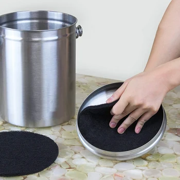 

12 Pieces Compost Pail Replacement Filters Replacement Filter Home Bucket Refill Sets 6 Round and 6 Square(Black),6.5 Inch Diame