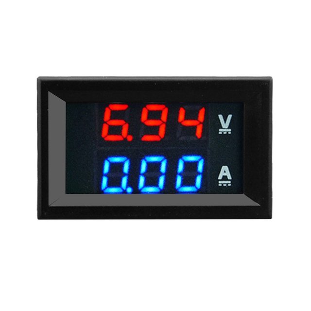 10A DC Digital Voltmeter Ammeter Blue + Red Dual Color Digital Display LED Amp 2 in1 Multimeter Volt Ammeter Meter Gauge