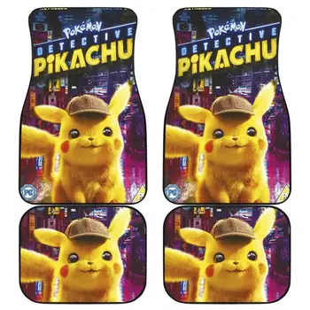 

Cartoon Car Floor Mat Anime Pokemon Pikachu Design Universal Fit Car Floor Mats Fit for SUV,Vans,sedans, Trucks 4pcs Set Mats