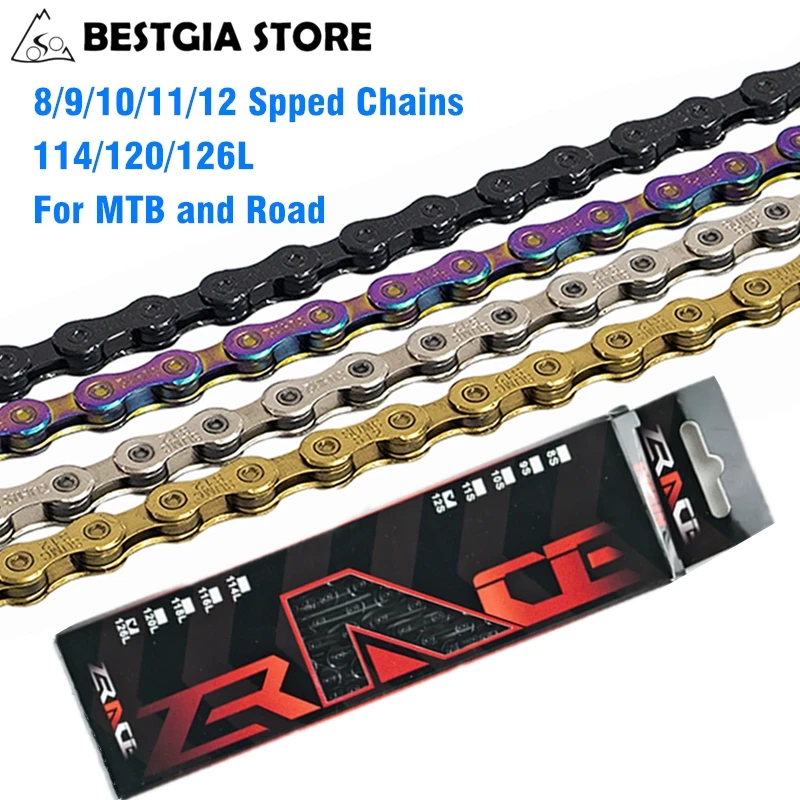 Горная цепь для дорожного велосипеда ZRACE 8 9 10 11 12 скоростей MTB 114/120/126l совместима с