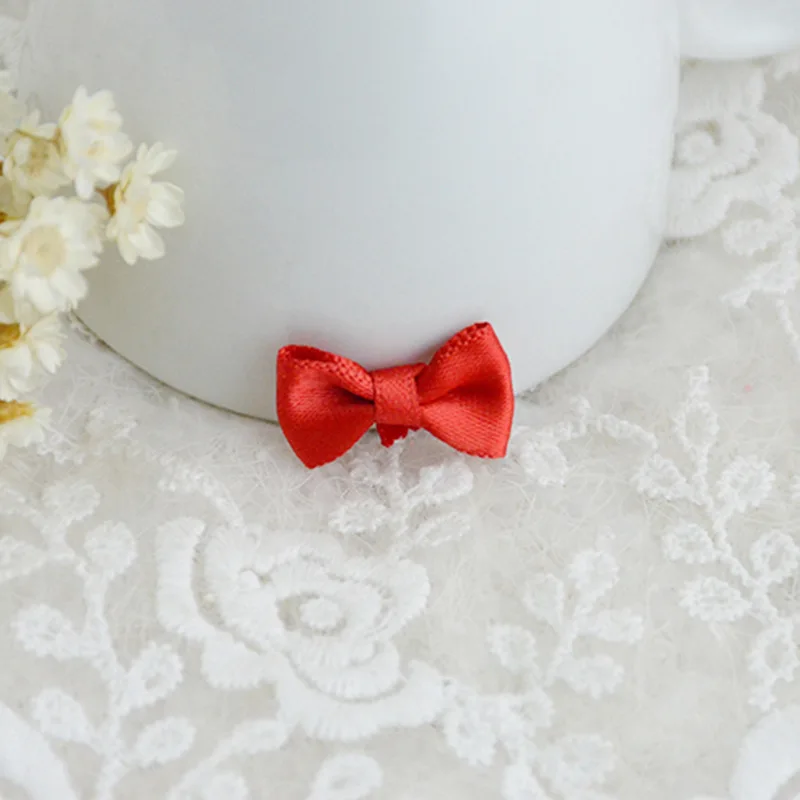 50 шт. DIY кольцо-повязка для волос заколки для волос для детей бант чистый цвет бутик украшения аксессуары для волос повязка на голову - Цвет: Красный