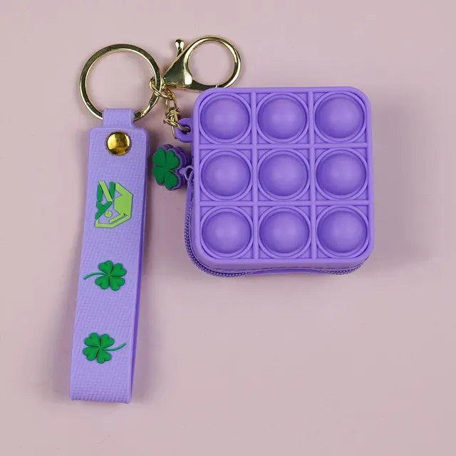 New Popit Mini Money Wallet Fingertip Toys Push Bubble Popite Pendant Bag Hot Sale Adult Decompression Toys Children Anti-Stress new D
