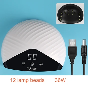 

36W LED Nail Lamp for Manicure 12 Pcs Leds All Gel Varnish Nail Dryer LCD Display Auto Sensing Lamp Nail Art Salon Tools