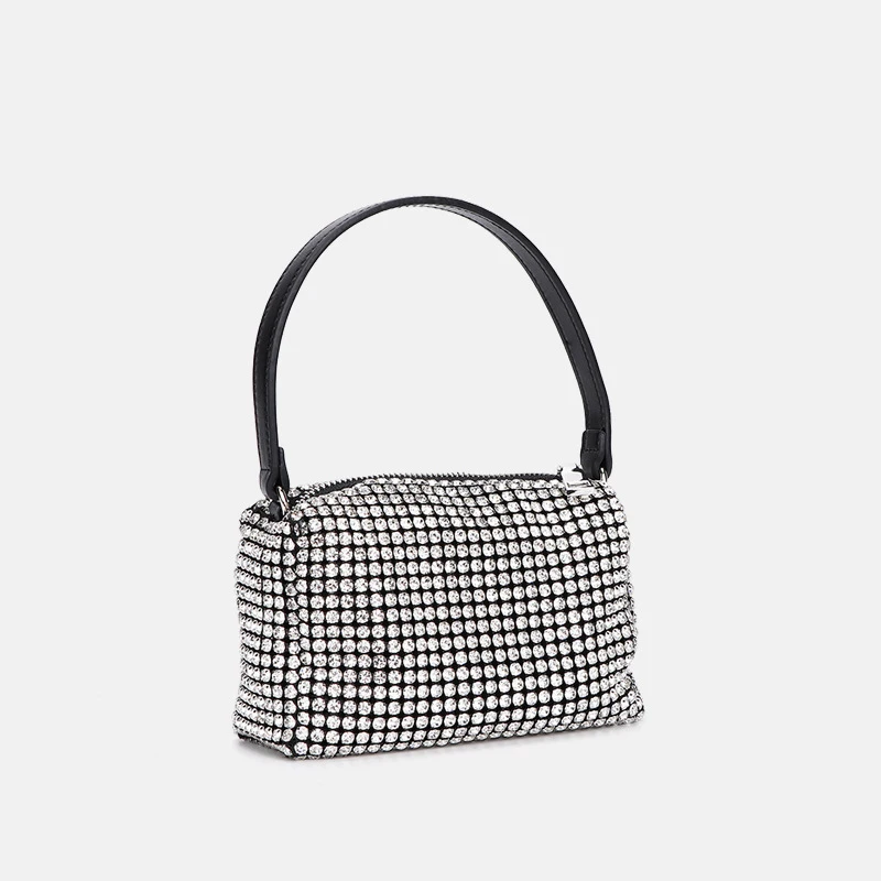 Soft Bling Leather Mini Shoulder Diamonds Evening Clutch Bag Purses and Handbags Luxury Designer Bags for Women 2021 | Багаж и сумки