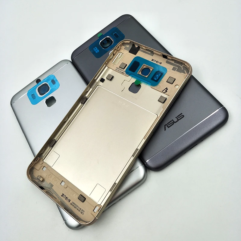 Металлический чехол для батареи, задняя крышка для Asus Zenfone 3 Max ZC553KL, запасной чехол для задней двери, запасная часть с стеклом для объектива