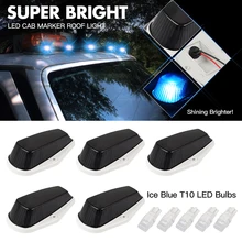 Bevinsee LED Car Cab Roof Marker Lights For Pickup Truck SUV 4x4s LED Roof Marker Lights T10 W5W Lamp Bulbs