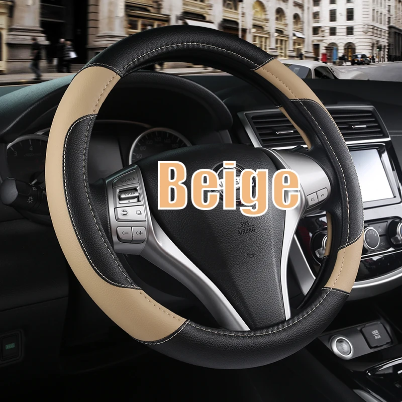 Черная искусственная кожа PU чехол рулевого колеса автомобиля для Hyundai Santa Fe 2001 2002