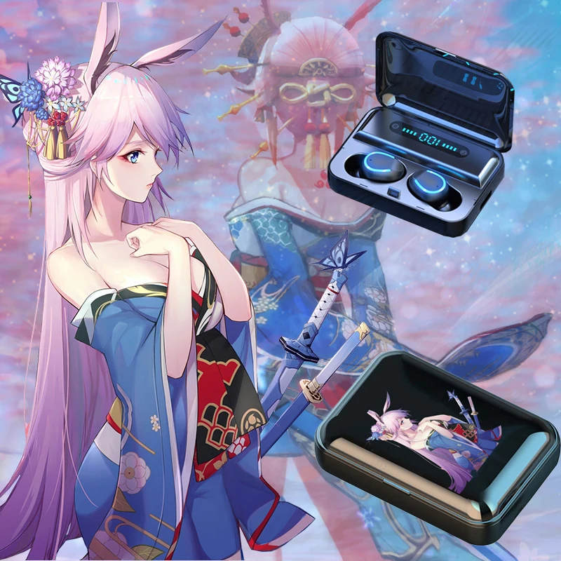 Игровые наушники Honkai Impact Bluetooth для Android беспроводные 5 0 зарядная коробка HD Аниме