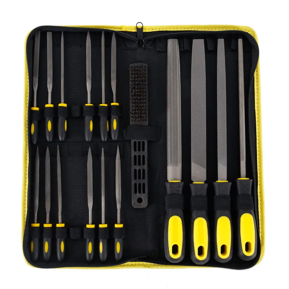 

16Pcs Needle File Set Files For Metal Glass Stone Jewelry Wood Carving Craft Tool Diamond Needle File Set with Clean Brush
