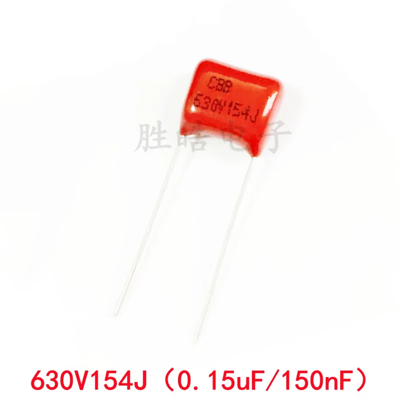 10PCS 630V154J High Quality 5% 0.15UF Pitch 10mm 15mm 150NF 630V 154 154J CBB Polypropylene Film Capacitor