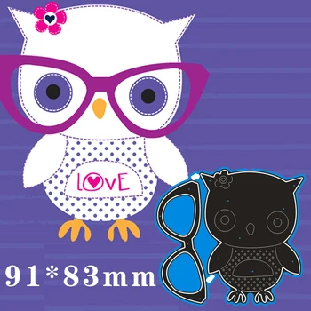 

91*83mm Little Owl New Metal Cutting Dies decoration Scrapbook Embossing Paper New Craft Album Card Punch Knife Mold