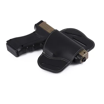 

Leather Hunting Gun Holster Concealed Universal Tactical Pistol Case for Beretta 92 Glock 17 19 22 23 M&P Gun Holster
