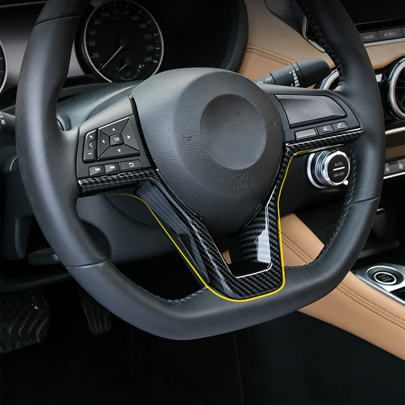 Подходит для Nissan Sentra B18-Н. В. Автомобильный Стайлинг ABS Автомобильный руль декоративная наклейка на рамку блестки покрытие автомобильные аксессуары