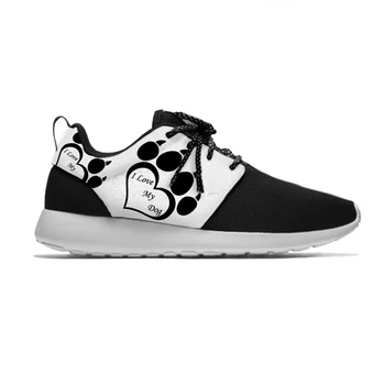 

Tumblr Breathable Sneakers Fashion Love Dog Paw Print Cute Lightweight Casual Comfortable Running Sport Shoes