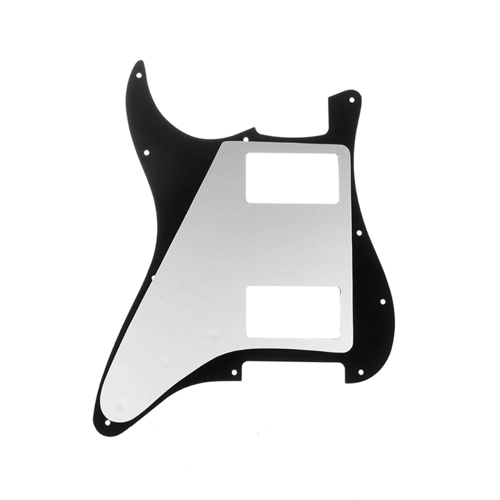 Musiclily Pro 11 отверстие гитары Страт накладку HH для американских/мексиканских Fender стандартный Stratocaster Стиль, 4Ply черный жемчуг