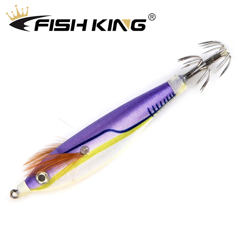 FISH KING приманка для рыбной ловли 8 см 10 г крючок кальмара светящиеся воблеры Джиги