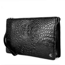 gete new New crocodile leather handbag large capacity font b wallet b font crocodile leather bag