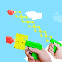 Punho retrátil atirador truque arma de brinquedo engraçado criança crianças plástico festa festival presente para diversão clássico punho telescópico brinquedo