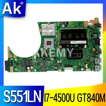 

S551LN For ASUS S551LB S551LA Vivobook Laptop motherboard I7-4500U GT840M 4G RAM REV2.2 Test motherboard work 100%