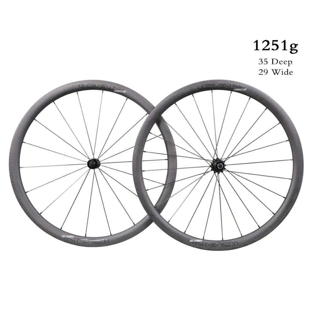 35C-R01-Sapim Can 700C aero carbon T800 супер светильник колеса 35C 40C 45C 50C 55C 86C clincher Трубчатые с 3K twill тормозной поверхности sapim Спицы - Цвет: 35C-R01-Sapim