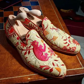 

Hand-mixed Color Cloth Shoes for Men Formal Loafers Casual Shoes for Men New Style Light Shoes HA419