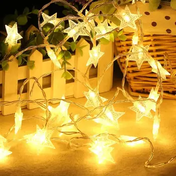 

3m Star Shape 20LED Lamp String Fairy Garland Battery Valentine Xmas Decor