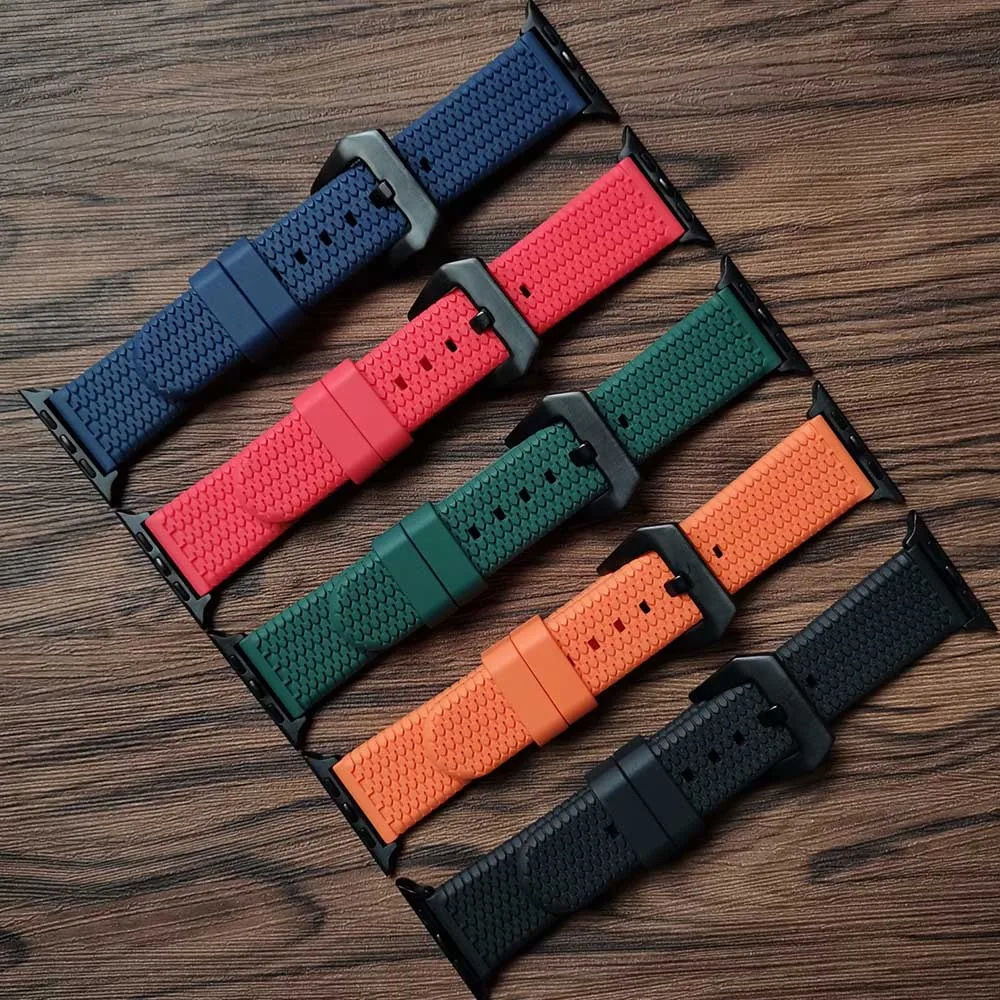 Silicone-Strap Watch-Band Bracelet-Series Apple 44mm 40mm 42mm Rubber for 38mm 3D 6/5/4-/..