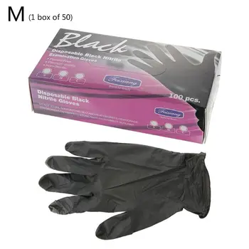 

50pcs Nitrile Disposable Gloves Hair Coloring Protective Glove Cleaning GXMC