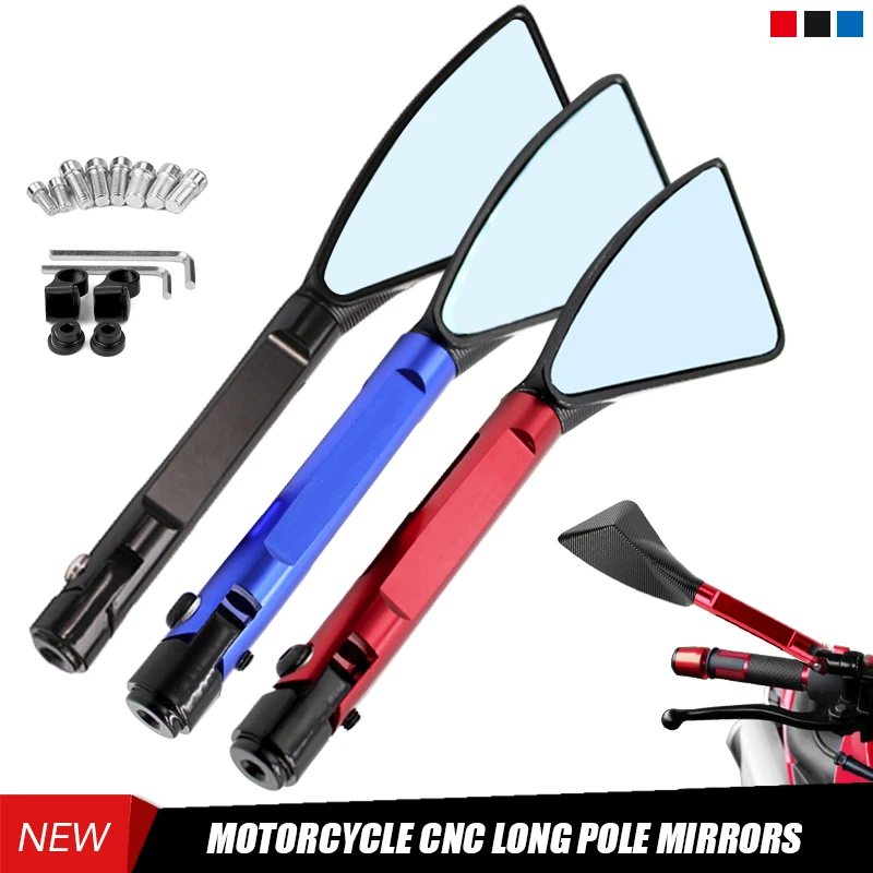 DERI Universal Motorcycle CNC Side Mirror Rearview Scooter E-Bike espejos retrovisores para moto Accessories | Автомобили и