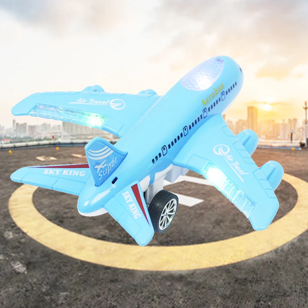 Привлекательные движущиеся перезаряжаемые модели игрушки Taxiing дистанционное управление Музыка RC самолет мигающие огни дети пластик 4 канала