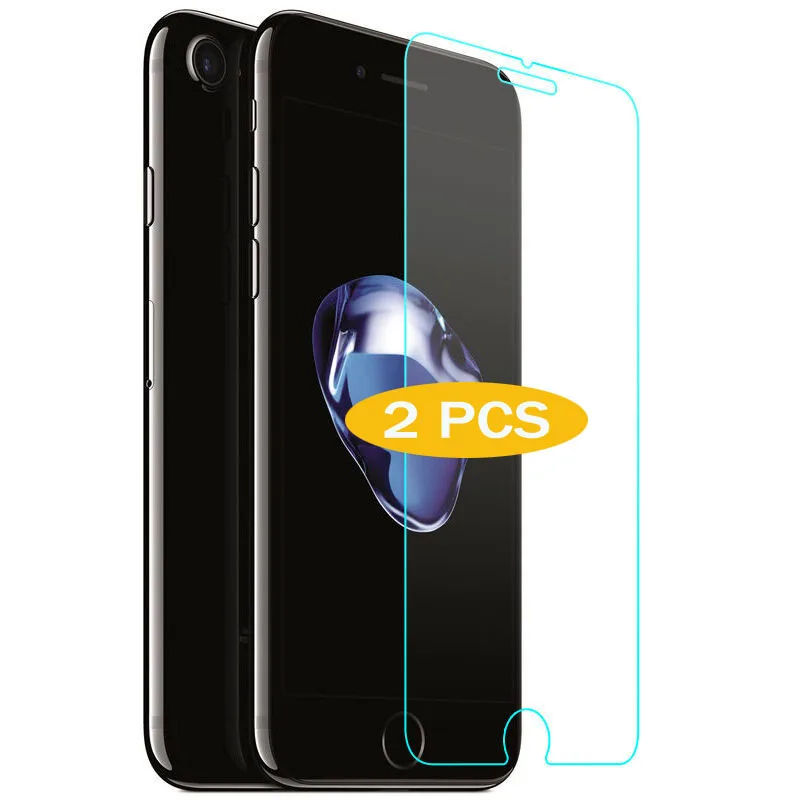 2 шт. 9H 2.5D Закаленное стекло для iPhone X 7 8 PLUS 6 6S защита экрана Противоударная Apple XR XS