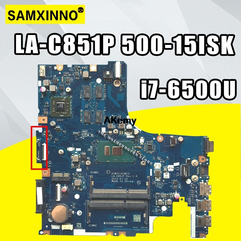 AIWZ2/AIWZ3 LA-C851P материнская плата для lenovo IdeaPad 500-15ISK материнская плата для ноутбука I7-6500U оригинальная тестовая материнская плата