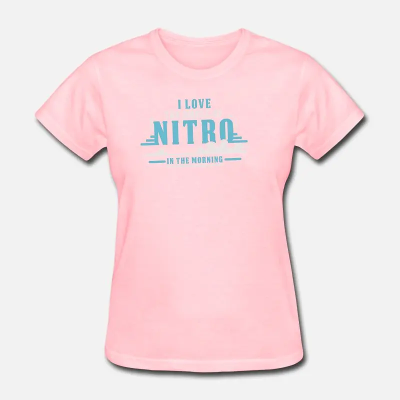 Новейшая футболка с надписью «I Love The Smell Of Nitro Racing Car Tuning Racing» Повседневная футболка из хлопка с круглым вырезом одежда больших размеров для S-5xl футболки - Цвет: Women-Pink