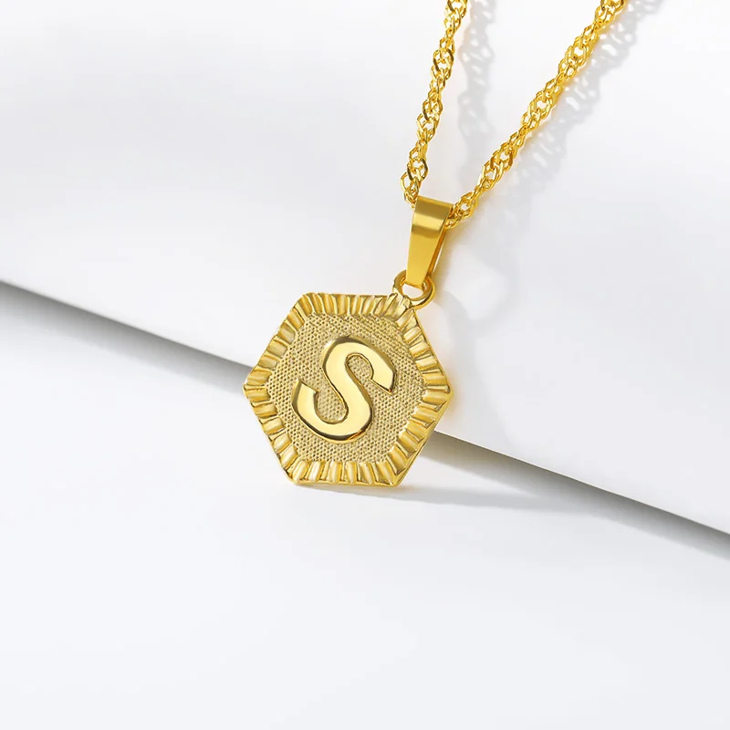 Letter Pendant Necklaces 